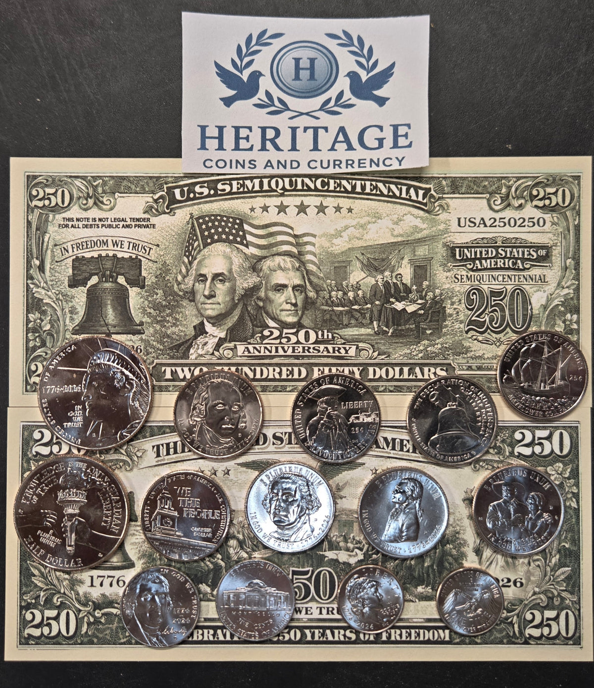 2026 America 250th Anniversary Semi-quincentennial Brilliant Uncirculated Coin set