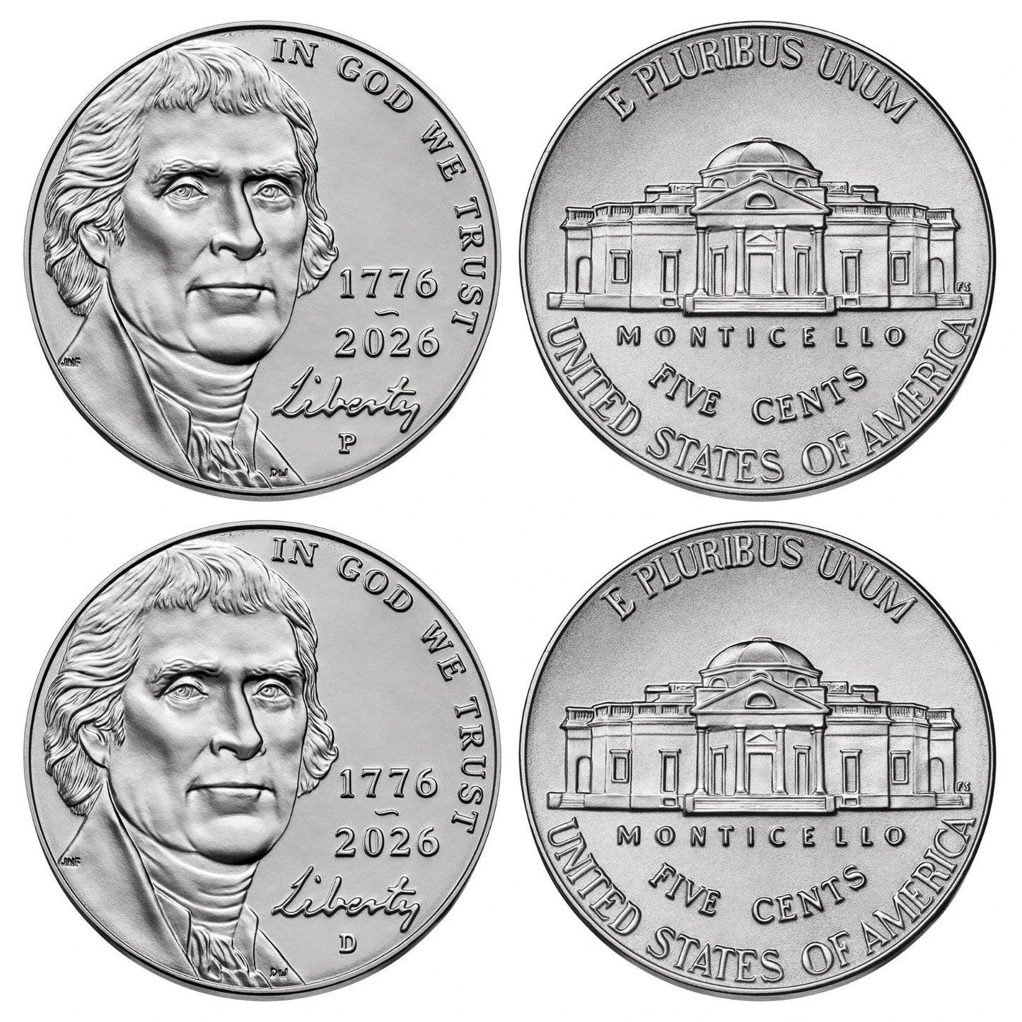2026 America 250th Anniversary Semi-quincentennial Brilliant Uncirculated Coin set